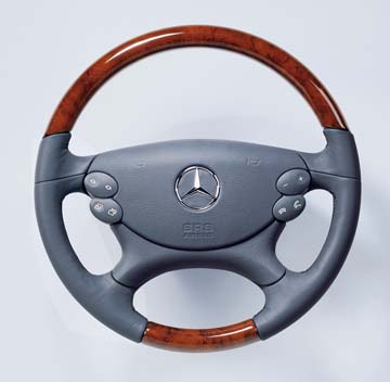 2012 Mercedes SL-Class Wood / Leather Steering Wheel - Alp 6-6-27-0884