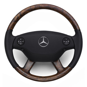 2009 Mercedes CL-Class Wood and Leather Steering Wheel - B 6-6-26-8469