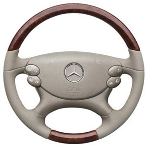 2012 Mercedes SL-Class Wood / Leather Steering Wheel - Sto 6-6-27-0883