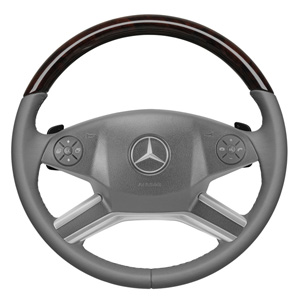2011 Mercedes GL-Class Wood and Leather Steering Wheel - G 6-6-26-8333
