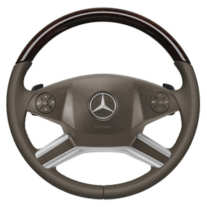 2011 Mercedes R-Class Wood and Leather Steering Wheel - Bl 6-6-26-8335