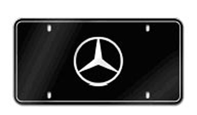 2011 Mercedes SL-Class Marque Plate With Star Logo (Black  Q-6-88-0107