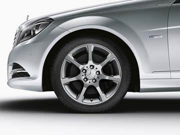 2014 Mercedes C-Class Coupe 17inch 7-Spoke Wheel (Chrome Shadow)