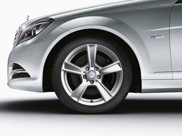 2014 Mercedes C-Class Coupe 17inch Split 5-Spoke Wheel (Titanium Silver)