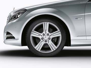 2013 Mercedes C-Class Coupe 17inch 5-Spoke Wheel 7X (Titanium Silver)