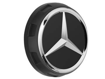2017 Mercedes CLS-Class Wheel Hub Inserts (Matte Bl 000-400-09-00-9283