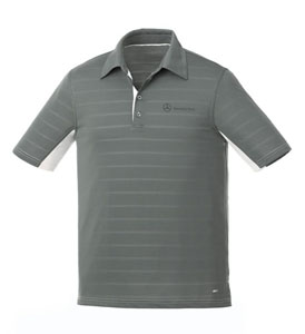 All Mercedes personal lifestyle accessories Men`s textured stripe performance polo