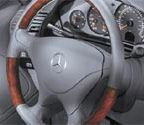 2000 Mercedes SL-Class Wood/Leather Steering Wheel