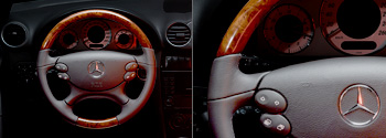 2008 Mercedes SL-Class Wood/Leather Steering Wheel