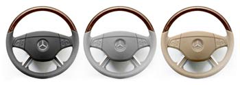2008 Mercedes R-Class Wood and Leather Steering Wheel