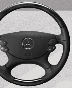 2007 Mercedes E-Class Wagon Wood and Leather Steering Wheel