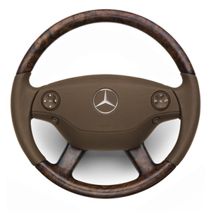 2009 Mercedes CL-Class Wood and Leather Steering Wheel - B 6-6-26-8465