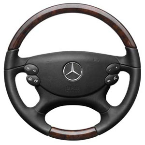 2012 Mercedes SL-Class Wood / Leather Steering Wheel - Bla 6-6-26-8474