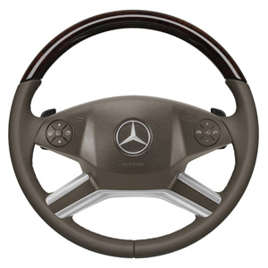 2011 Mercedes R-Class Wood and Leather Steering Wheel - Be 6-6-26-8334