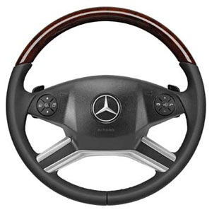 2012 Mercedes GL-Class Wood and Leather Steering Wheel - B 6-6-26-8335