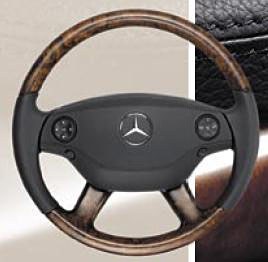 2008 Mercedes CL-Class Wood and Leather Steering Wheel