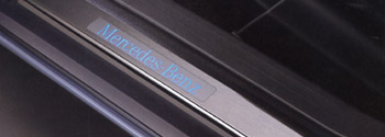 2006 Mercedes SL-Class Blue Illuminated Door Sill Strips 6-6-89-0067