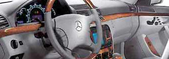 2000 Mercedes CL-Class Wood/Leather Steering Wheel