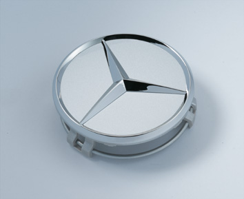 2016 Mercedes GL-Class Wheel Hub Inserts (Titanium Silver) 6-6-47-0203