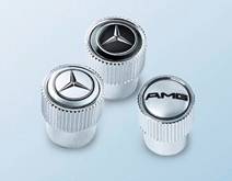 2014 Mercedes G-Class Tire Valve Stem Caps (Silver) - ABS  Q-6-40-8128